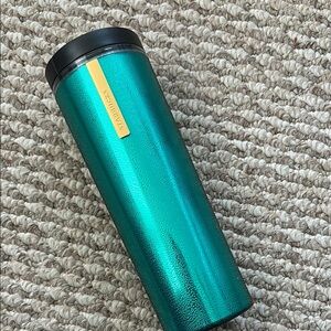 Starbucks Teal Tumbler with Black Lid